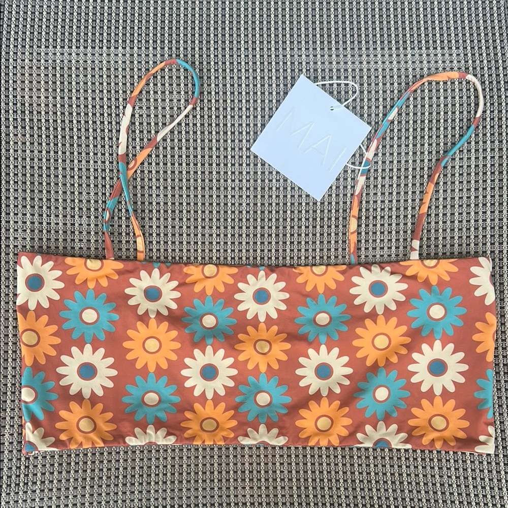 Mai Underwear mod top in retro bloom size L